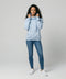 Sweat à capuche Ari bleu poudré