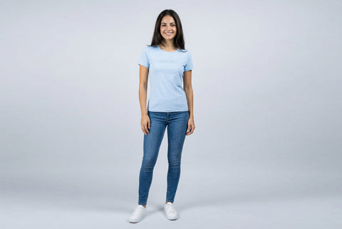 T-shirt Avella bleu ciel pour femme