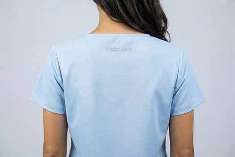 T-shirt Avella bleu ciel pour femme