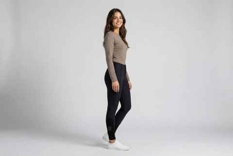 Riding Breeches Acentola Knee Grip Black